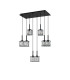 Keene 8 Light G9 2m Rectangle Multiple Pendant Sand Black / Clear Crystal Shade-6