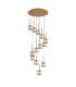 Keene 56cm 13 Light G9 2.5m Round Multiple Pendant French Gold / Clear Crystal Shade-1