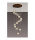 Keene 56cm 13 Light G9 2.5m Round Multiple Pendant French Gold / Clear Crystal Shade-3