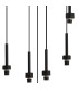 Keene 56cm 13 Light G9 2.5m Round Multiple Pendant Satin Black / Smoke Crystal Shade-6