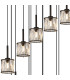 Keene 56cm 13 Light G9 2.5m Round Multiple Pendant Sand Black / Clear Crystal Shade Item Weight: 15.91kg-6