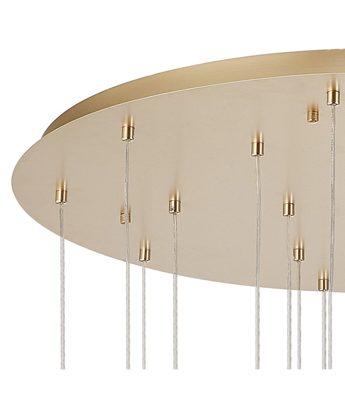 Keene 76.8cm 19 Light G9 3.5m Round Multiple Pendant French Gold / Clear Crystal Shade Item Weight: 25.1kg-5