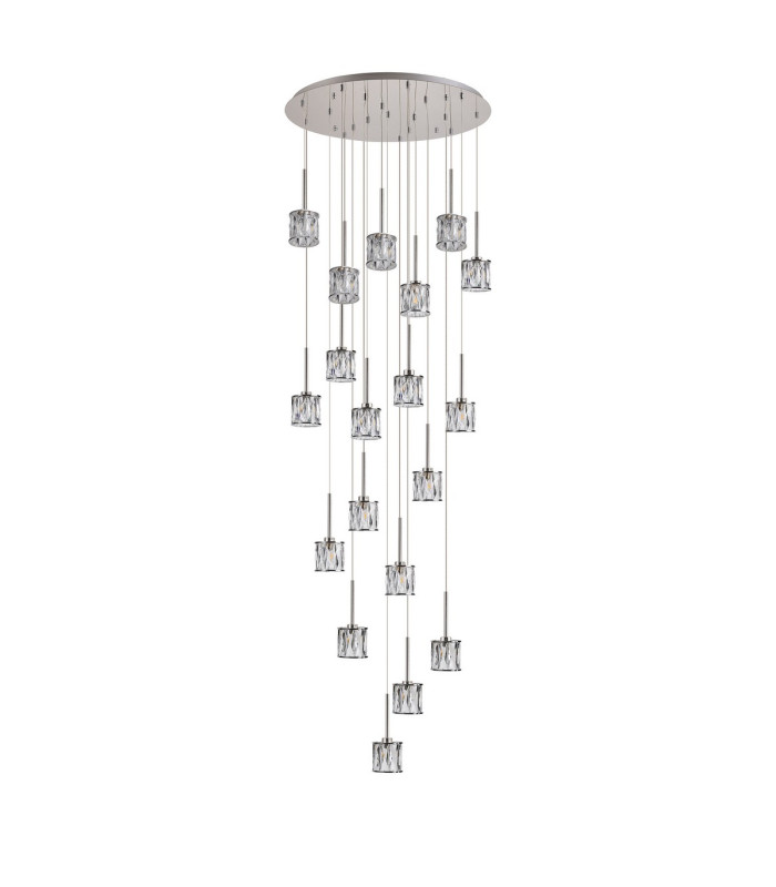 Keene 76.8cm 19 Light G9 3.5m Round Multiple Pendant Polished Chrome / Clear Crystal Shade Item Weight: 25.1kg-3