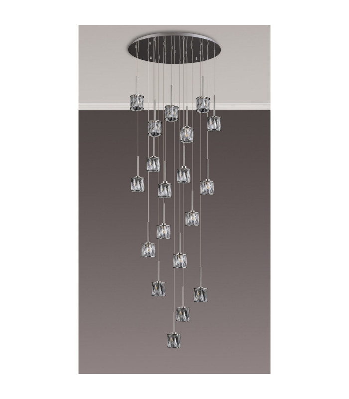 Keene 76.8cm 19 Light G9 3.5m Round Multiple Pendant Polished Chrome / Clear Crystal Shade Item Weight: 25.1kg-8