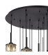 Keene 76.8cm 19 Light G9 3.5m Round Multiple Pendant Satin Black / Smoke Crystal Shade Item Weight: 25.1kg-4