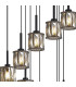 Keene 76.8cm 19 Light G9 3.5m Round Multiple Pendant Satin Black / Smoke Crystal Shade Item Weight: 25.1kg-5
