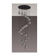 Keene 76.8cm 19 Light G9 3.5m Round Multiple Pendant Satin Black / Smoke Crystal Shade Item Weight: 25.1kg-10
