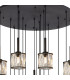 Keene 76.8cm 19 Light G9 3.5m Round Multiple Pendant Sand Black / Clear Crystal Shade Item Weight: 25.1kg-5