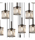 Keene 76.8cm 19 Light G9 3.5m Round Multiple Pendant Sand Black / Clear Crystal Shade Item Weight: 25.1kg-6