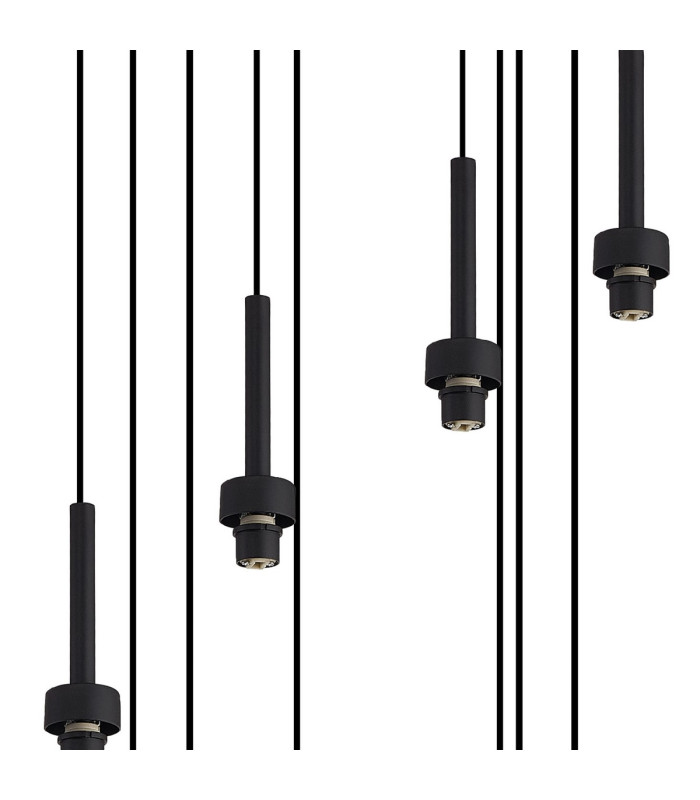 Keene 76.8cm 19 Light G9 3.5m Round Multiple Pendant Sand Black / Clear Crystal Shade Item Weight: 25.1kg-9