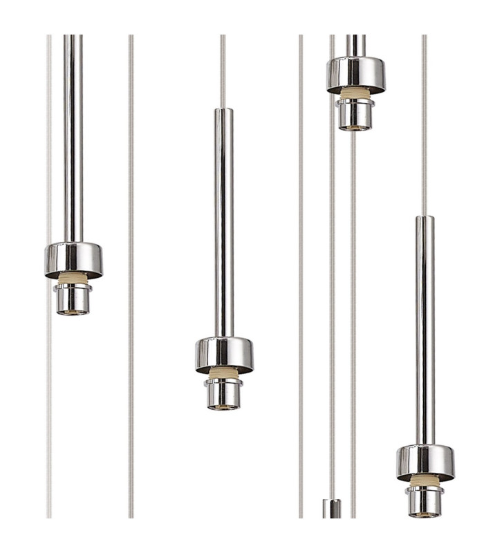 Keene 87.8cm 24 Light G9 5m Round Multiple Pendant Polished Chrome / Clear Crystal Shade Item Weight: 32.4kg-6