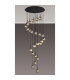 Keene 87.8cm 24 Light G9 5m Round Multiple Pendant Satin Black / Smoke Crystal Shade Item Weight: 32.4kg-3