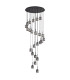 Keene 87.8cm 24 Light G9 5m Round Multiple Pendant Satin Black / Smoke Crystal Shade Item Weight: 32.4kg-5