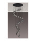Keene 87.8cm 24 Light G9 5m Round Multiple Pendant Satin Black / Smoke Crystal Shade Item Weight: 32.4kg-10