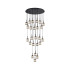 Keene 87.8cm 24 Light G9 5m Round Multiple Pendant Sand Black / Clear Crystal Shade Item Weight: 32.4kg-1