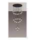 Keene 87.8cm 24 Light G9 5m Round Multiple Pendant Sand Black / Clear Crystal Shade Item Weight: 32.4kg-3