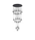 Keene 87.8cm 24 Light G9 5m Round Multiple Pendant Sand Black / Clear Crystal Shade Item Weight: 32.4kg-4
