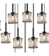 Keene 87.8cm 24 Light G9 5m Round Multiple Pendant Sand Black / Clear Crystal Shade Item Weight: 32.4kg-7