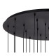 Keene 87.8cm 24 Light G9 5m Round Multiple Pendant Sand Black / Clear Crystal Shade Item Weight: 32.4kg-9