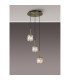 Keene 30cm 3 Light G9 2m Round Pendant Antique Brass / Clear Crystal Shade-3