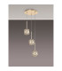 Keene 30cm 3 Light G9 2m Round Pendant French Gold / Clear Crystal Shade-3