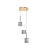 Keene 30cm 3 Light G9 2m Round Pendant French Gold / Clear Crystal Shade-4