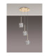 Keene 30cm 3 Light G9 2m Round Pendant French Gold / Clear Crystal Shade-9