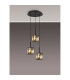 Keene 30cm 3 Light G9 2m Round Pendant Satin Black / Smoke Crystal Shade-3