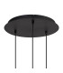Keene 30cm 3 Light G9 2m Round Pendant Satin Black / Smoke Crystal Shade-5