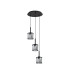 Keene 30cm 3 Light G9 2m Round Pendant Sand Black / Clear Crystal Shade-4