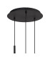 Keene 30cm 3 Light G9 2m Round Pendant Sand Black / Clear Crystal Shade-5