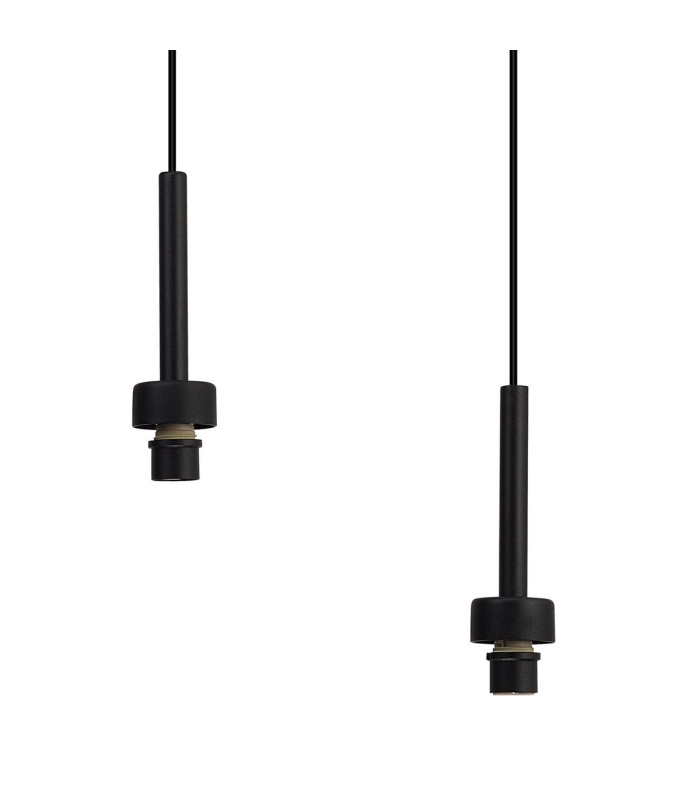 Keene 30cm 3 Light G9 2m Round Pendant Sand Black / Clear Crystal Shade-9
