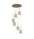 Keene 40cm 6 Light G9 2.5m Round Multiple Pendant French Gold / Clear Crystal Shade-1