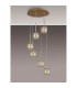 Keene 40cm 6 Light G9 2.5m Round Multiple Pendant French Gold / Clear Crystal Shade-3
