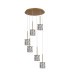 Keene 40cm 6 Light G9 2.5m Round Multiple Pendant French Gold / Clear Crystal Shade-4