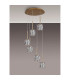 Keene 40cm 6 Light G9 2.5m Round Multiple Pendant French Gold / Clear Crystal Shade-10