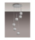 Keene 40cm 6 Light G9 2.5m Round Multiple Pendant Polished Chrome / Clear Crystal Shade-9