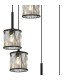 Keene 40cm 6 Light G9 2.5m Round Multiple Pendant Sand Black / Clear Crystal Shade-6
