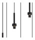 Keene 40cm 6 Light G9 2.5m Round Multiple Pendant Sand Black / Clear Crystal Shade-9