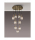 Keene 50cm 9 Light G9 2.5m Round Multiple Pendant Antique Brass / Clear Crystal Shade-3