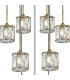 Keene 50cm 9 Light G9 2.5m Round Multiple Pendant Antique Brass / Clear Crystal Shade-7