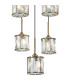 Keene 50cm 9 Light G9 2.5m Round Multiple Pendant Antique Brass / Clear Crystal Shade-8
