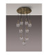 Keene 50cm 9 Light G9 2.5m Round Multiple Pendant Antique Brass / Clear Crystal Shade-11