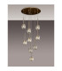 Keene 50cm 9 Light G9 2.5m Round Multiple Pendant French Gold / Clear Crystal Shade-3