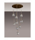 Keene 50cm 9 Light G9 2.5m Round Multiple Pendant French Gold / Clear Crystal Shade-9
