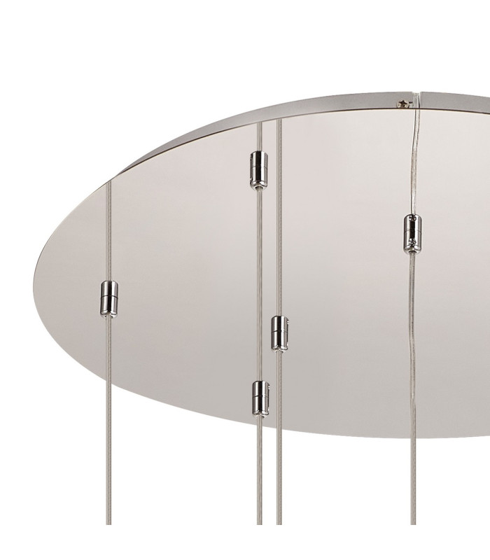 Keene 50cm 9 Light G9 2.5m Round Multiple Pendant Polished Chrome / Clear Crystal Shade-5