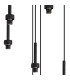 Keene 50cm 9 Light G9 2.5m Round Multiple Pendant Sand Black / Clear Crystal Shade-10