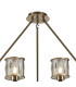 Keene 105.8cm 12 Light Round G9 Telescopic Light Antique Brass / Clear Crystal Shade-5