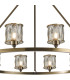 Keene 105.8cm 12 Light Round G9 Telescopic Light Antique Brass / Clear Crystal Shade-7