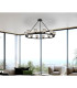 Keene 105.8cm 12 Light Round G9 Telescopic Light Sand Black / Clear Crystal Shade-4